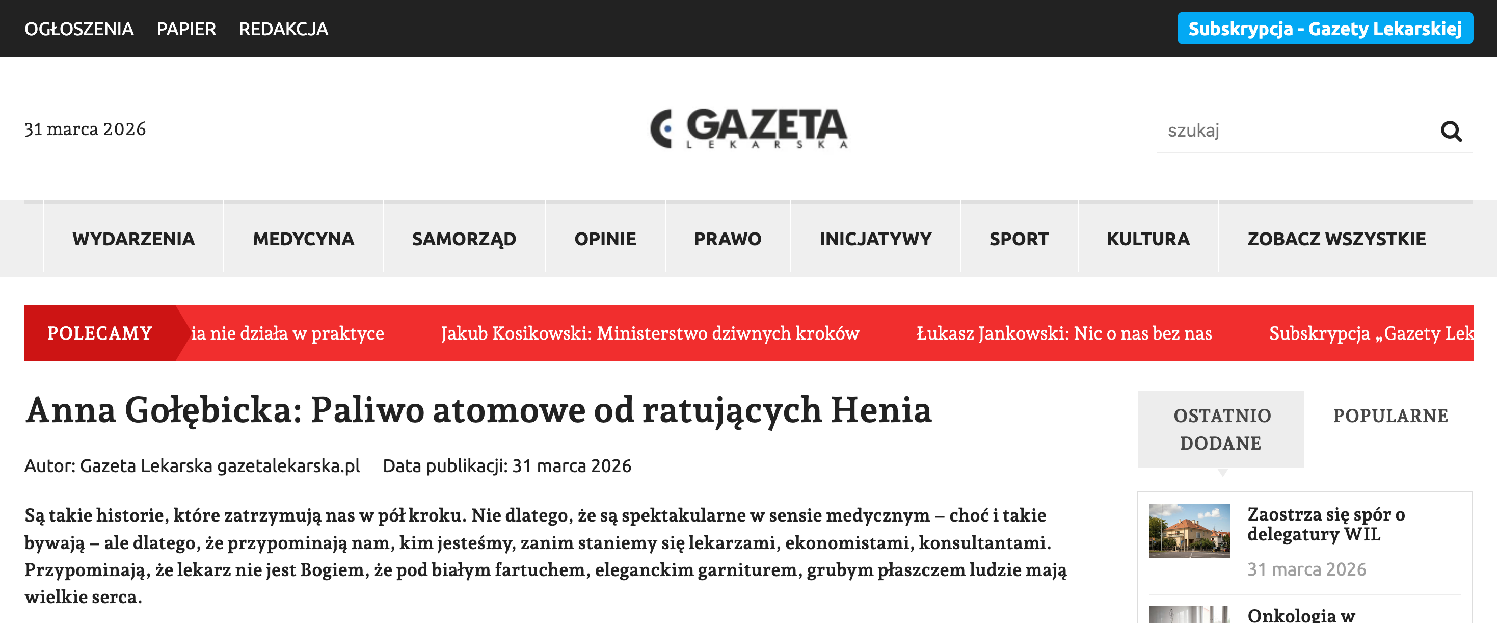 Gazeta Lekarska